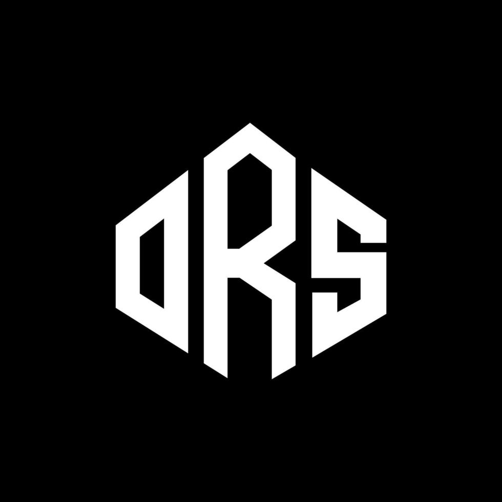 design de logotipo de carta ors com forma de polígono. ors polígono e design de logotipo em forma de cubo. ors hexágono modelo de logotipo de vetor cores brancas e pretas. ous monograma, logotipo de negócios e imóveis.