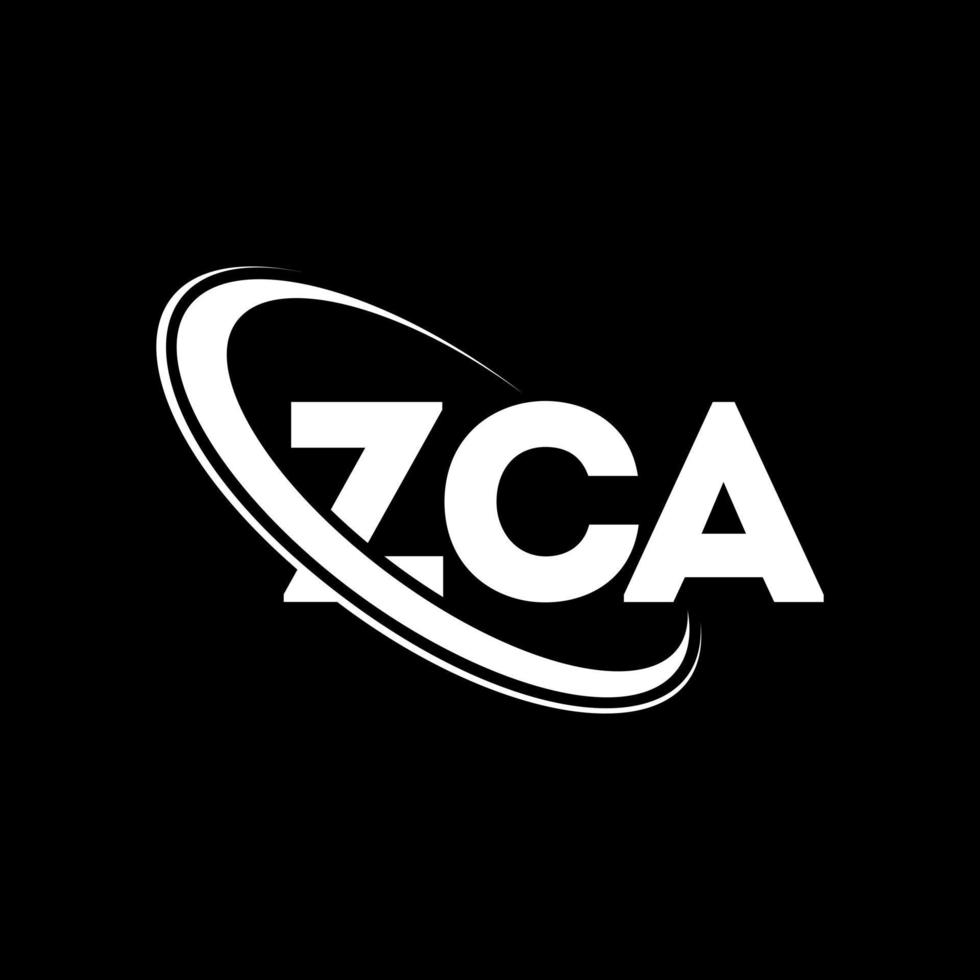 zca logotipo. carta zca. design de logotipo de letra zca. iniciais zca logotipo ligado com círculo e logotipo monograma em maiúsculas. tipografia zca para marca de tecnologia, negócios e imóveis. vetor