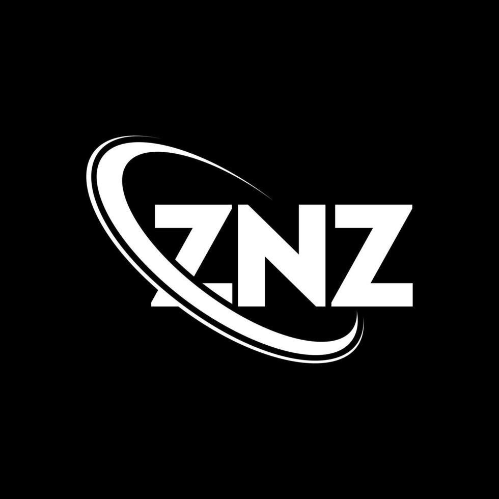 zn logotipo. carta zz. design de logotipo de letra znz. iniciais znz logotipo ligado com círculo e logotipo monograma em maiúsculas. tipografia znz para marca de tecnologia, negócios e imóveis. vetor