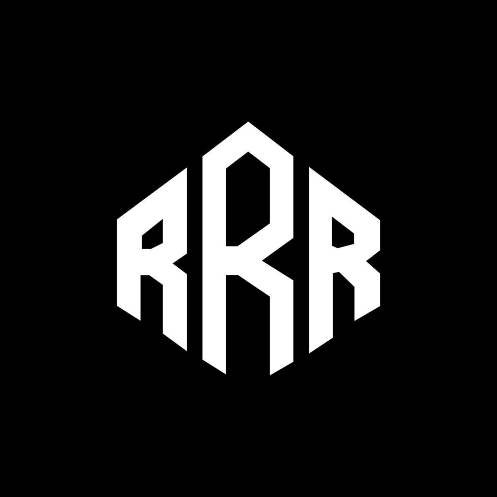 design de logotipo de letra rrr com forma de polígono. rrr design de logotipo em forma de polígono e cubo. rrr modelo de logotipo de vetor hexágono cores brancas e pretas. rrr monograma, logotipo de negócios e imóveis.