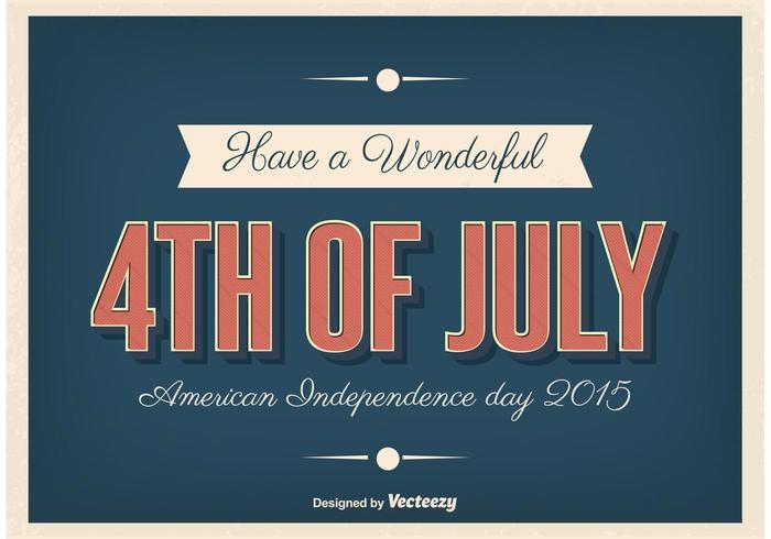 Cartaz tipográfico do Dia da Independência vetor