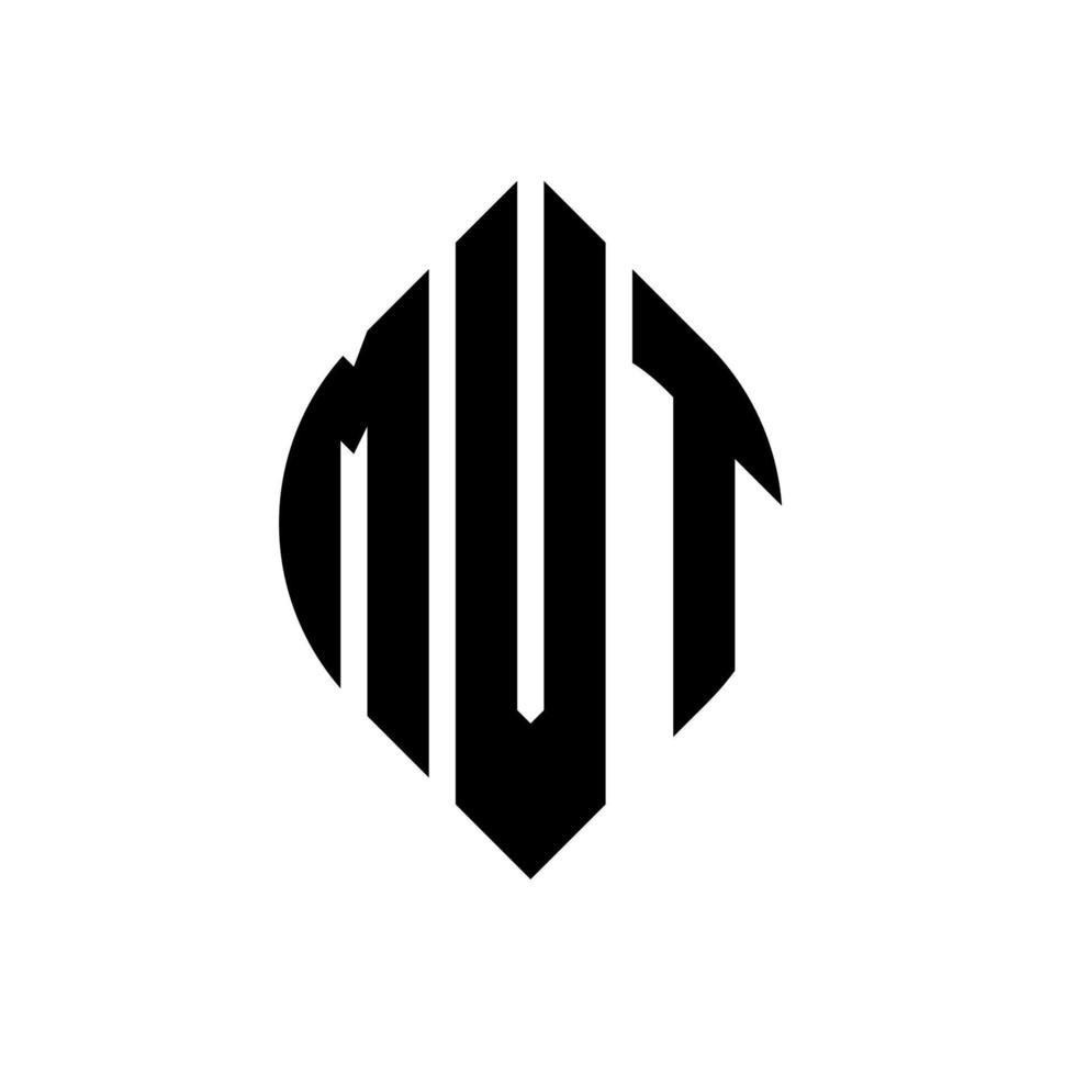 design de logotipo de carta de círculo mvt com forma de círculo e elipse. letras de elipse mvt com estilo tipográfico. as três iniciais formam um logotipo circular. mvt círculo emblema abstrato monograma carta marca vetor. vetor