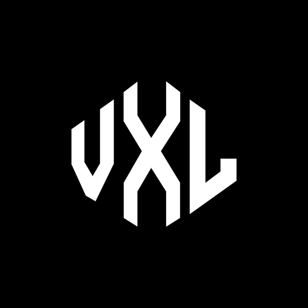 design de logotipo de letra vxl com forma de polígono. vxl polígono e design de logotipo em forma de cubo. modelo de logotipo de vetor hexágono vxl cores brancas e pretas. monograma vxl, logotipo comercial e imobiliário.