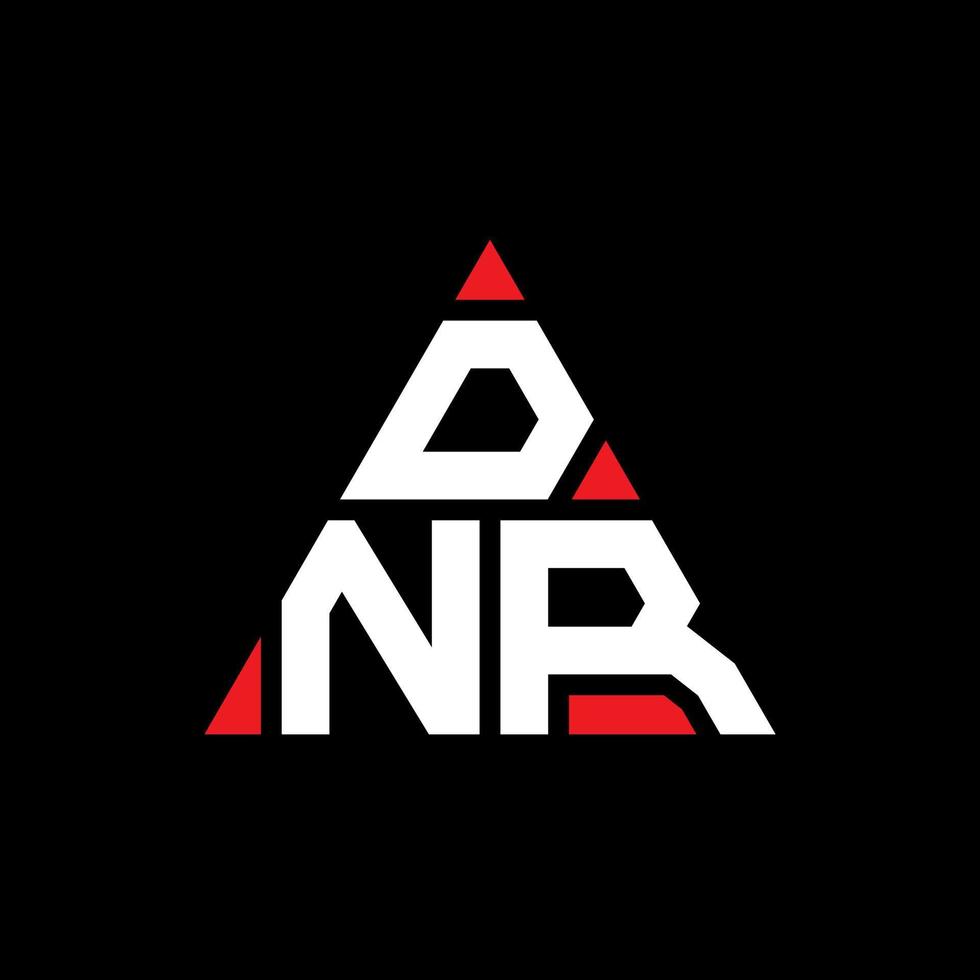 design de logotipo de letra triângulo dnr com forma de triângulo. monograma de design de logotipo de triângulo dn. modelo de logotipo de vetor de triângulo dnr com cor vermelha. dnr logotipo triangular simples, elegante e luxuoso.