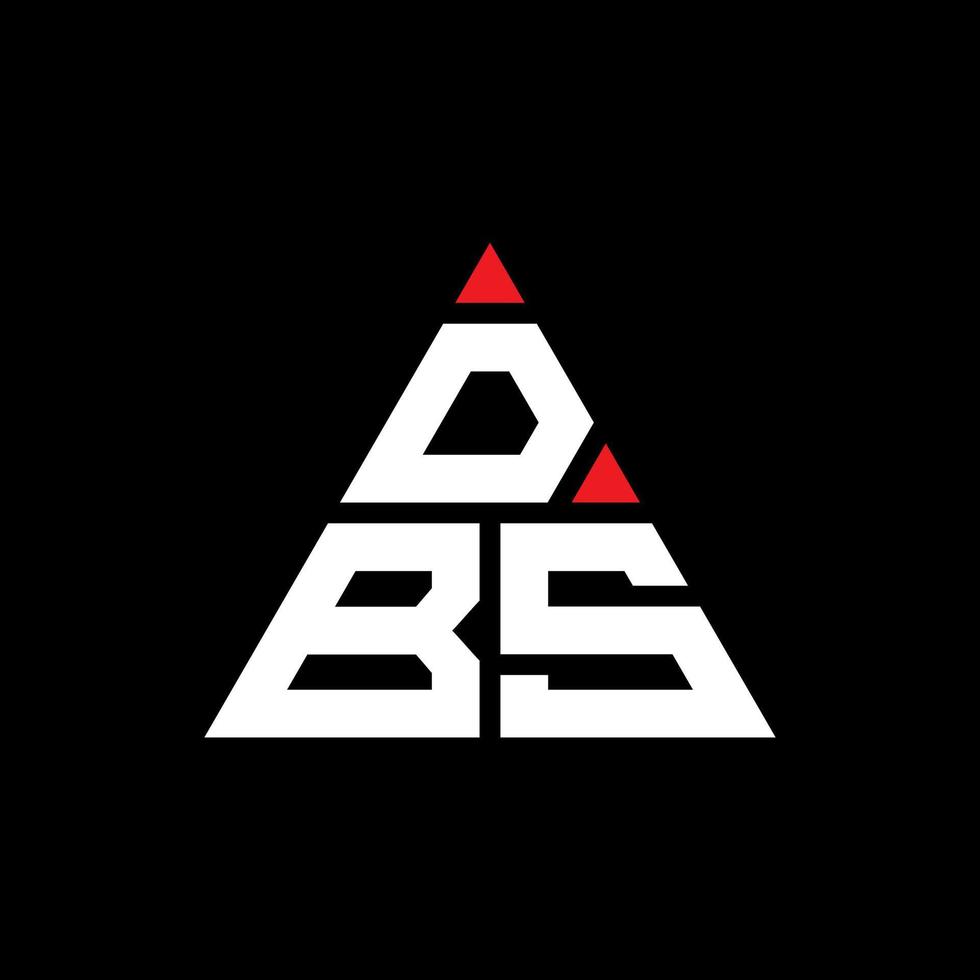 design de logotipo de letra triângulo dbs com forma de triângulo. monograma de design de logotipo de triângulo dbs. modelo de logotipo de vetor dbs triângulo com cor vermelha. dbs logotipo triangular logotipo simples, elegante e luxuoso.