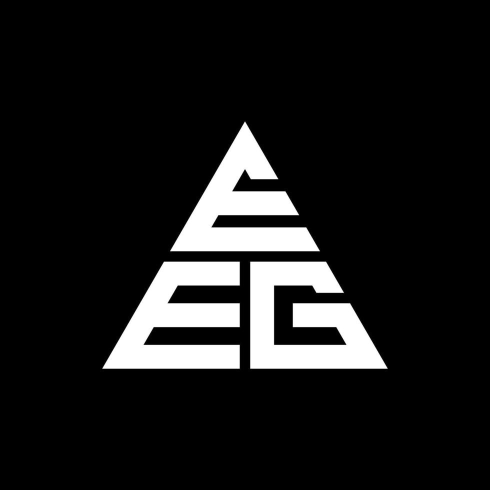 eeg design de logotipo de letra de triângulo com forma de triângulo. eeg monograma de design de logotipo de triângulo. eeg modelo de logotipo de vetor triângulo com cor vermelha. eeg logotipo triangular logotipo simples, elegante e luxuoso.