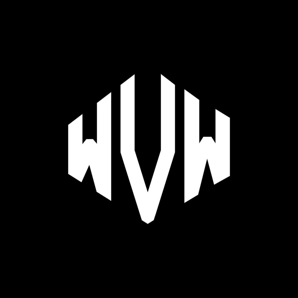 design de logotipo de letra wvw com forma de polígono. wvw polígono e design de logotipo em forma de cubo. wvw hexágono modelo de logotipo de vetor cores brancas e pretas. monograma wvw, logotipo de negócios e imóveis.