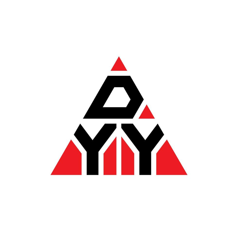 dyy design de logotipo de letra triângulo com forma de triângulo. monograma de design de logotipo de triângulo dyy. modelo de logotipo de vetor dyy triângulo com cor vermelha. logotipo triangular dyy logotipo simples, elegante e luxuoso.