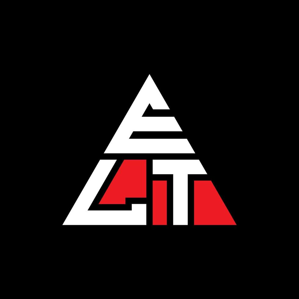 design de logotipo de letra triângulo elt com forma de triângulo. monograma de design de logotipo de triângulo elt. modelo de logotipo de vetor de triângulo elt com cor vermelha. logotipo triangular elt logotipo simples, elegante e luxuoso.