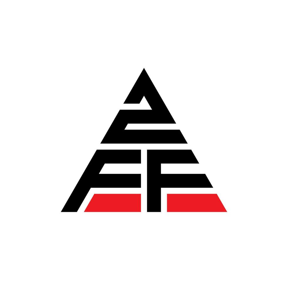 design de logotipo de letra de triângulo zff com forma de triângulo. monograma de design de logotipo de triângulo zff. modelo de logotipo de vetor de triângulo zff com cor vermelha. zff logotipo triangular logotipo simples, elegante e luxuoso.