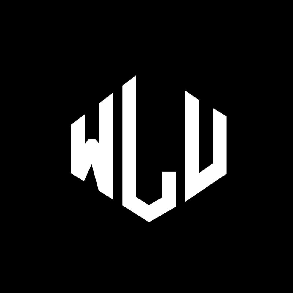 design de logotipo de letra wlu com forma de polígono. wlu polígono e design de logotipo em forma de cubo. wlu hexagon vector logo template cores brancas e pretas. wlu monograma, logotipo de negócios e imóveis.