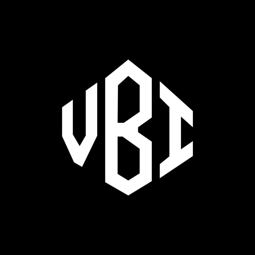 design de logotipo de carta vbi com forma de polígono. vbi polígono e design de logotipo em forma de cubo. modelo de logotipo de vetor vbi hexágono cores brancas e pretas. monograma vbi, logotipo de negócios e imóveis.
