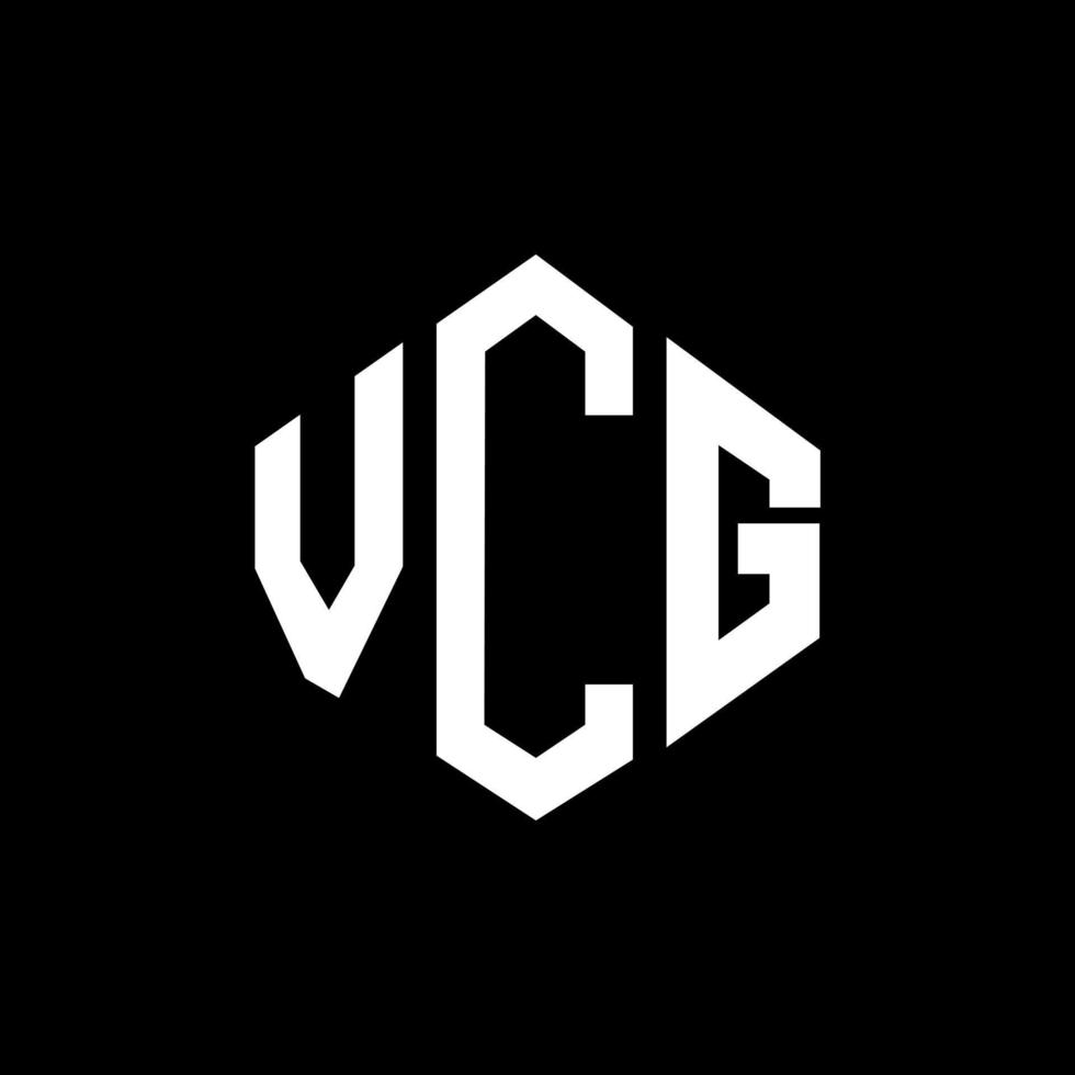 design de logotipo de letra vcg com forma de polígono. vcg polígono e design de logotipo em forma de cubo. vcg hexágono modelo de logotipo de vetor cores brancas e pretas. monograma vcg, logotipo de negócios e imóveis.