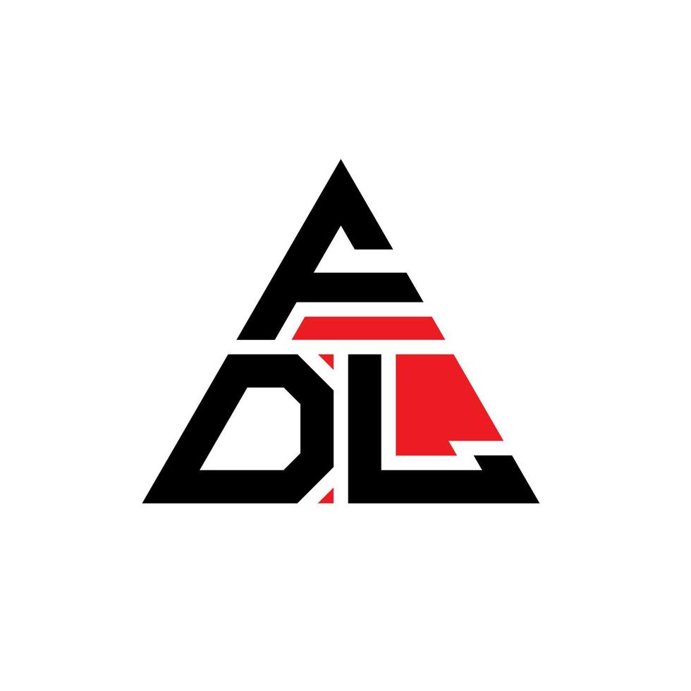 design de logotipo de letra triângulo fdl com forma de triângulo. monograma de design de logotipo de triângulo fdl. modelo de logotipo de vetor triângulo fdl com cor vermelha. fdl logotipo triangular logotipo simples, elegante e luxuoso.