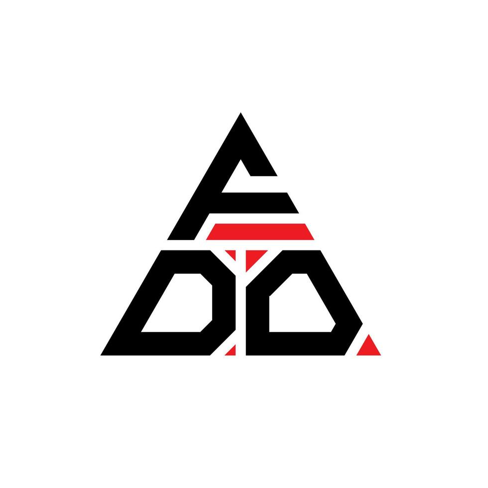 design de logotipo de letra triângulo fdo com forma de triângulo. monograma de design de logotipo de triângulo fdo. modelo de logotipo de vetor triângulo fdo com cor vermelha. logotipo triangular fdo logotipo simples, elegante e luxuoso.