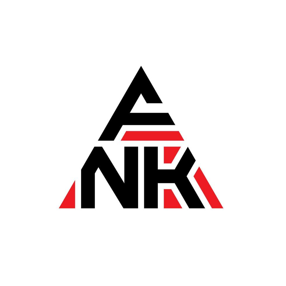 design de logotipo de letra triângulo fnk com forma de triângulo. monograma de design de logotipo de triângulo fnk. modelo de logotipo de vetor triângulo fnk com cor vermelha. logotipo triangular fnk logotipo simples, elegante e luxuoso.