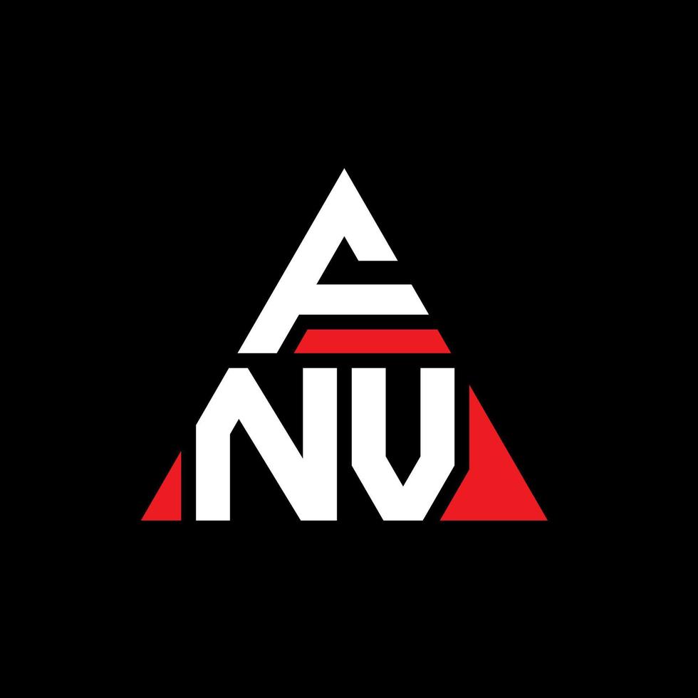 design de logotipo de letra triângulo fnv com forma de triângulo. monograma de design de logotipo de triângulo fnv. modelo de logotipo de vetor triângulo fnv com cor vermelha. fnv logotipo triangular logotipo simples, elegante e luxuoso.