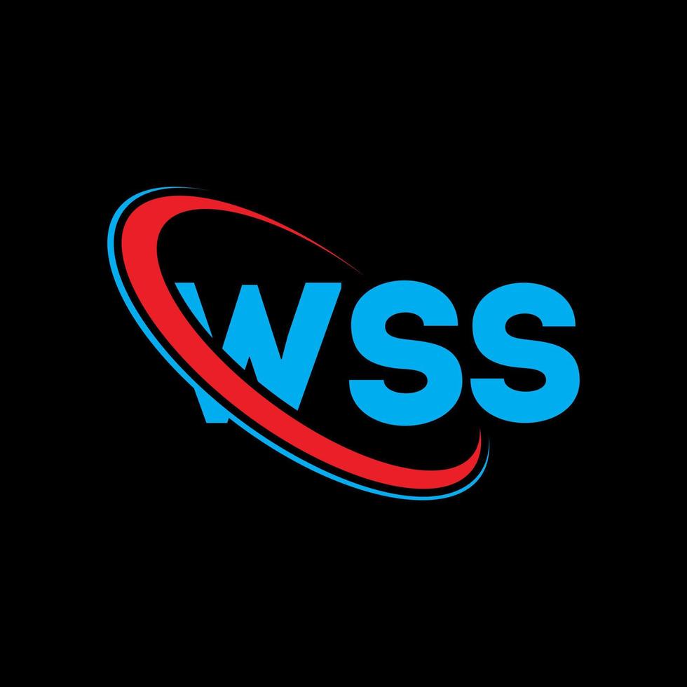 logotipo wss. carta wss. design de logotipo de carta wss. iniciais wss logotipo ligado com círculo e logotipo monograma maiúsculo. tipografia wss para marca de tecnologia, negócios e imóveis. vetor