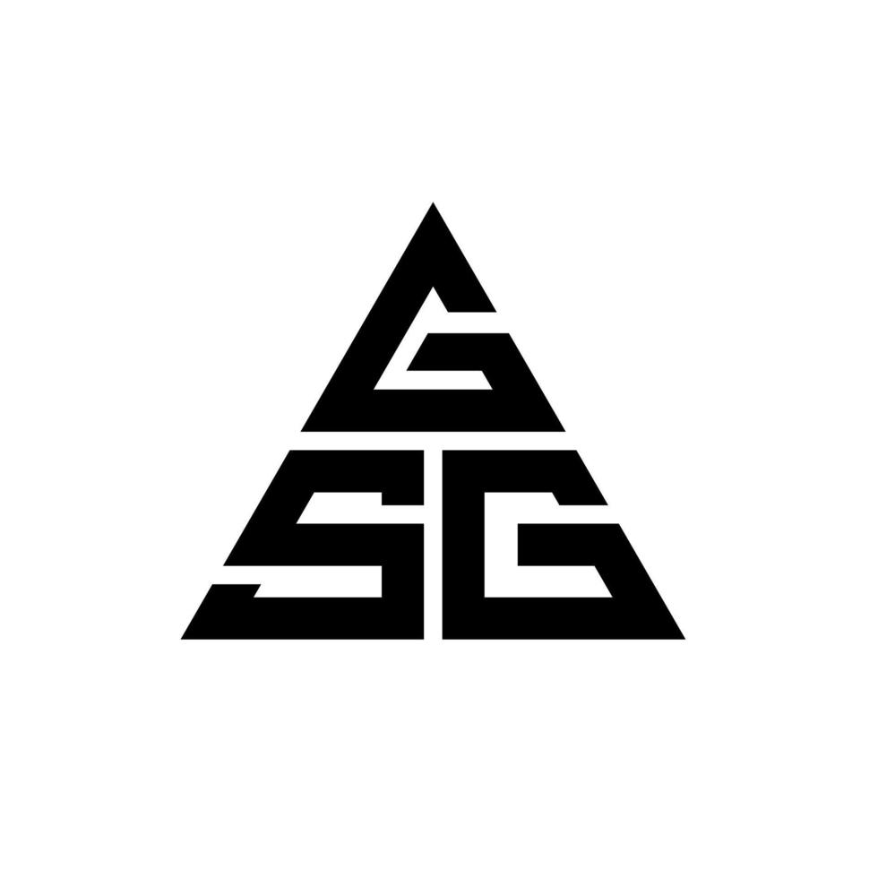 design de logotipo de letra de triângulo gsg com forma de triângulo. monograma de design de logotipo de triângulo gsg. modelo de logotipo de vetor de triângulo gsg com cor vermelha. logotipo triangular gsg logotipo simples, elegante e luxuoso.