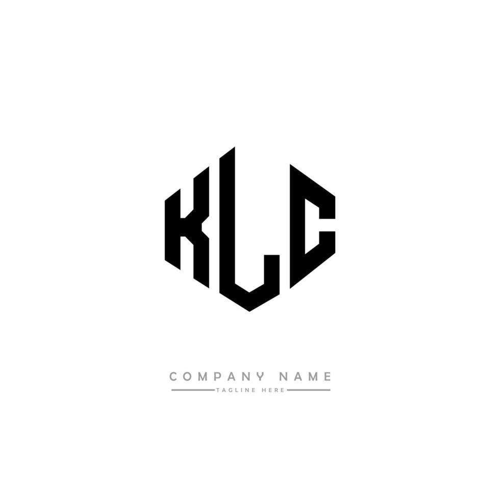 design de logotipo de letra klc com forma de polígono. klc polígono e design de logotipo em forma de cubo. klc modelo de logotipo de vetor hexágono cores brancas e pretas. klc monograma, logotipo de negócios e imóveis.