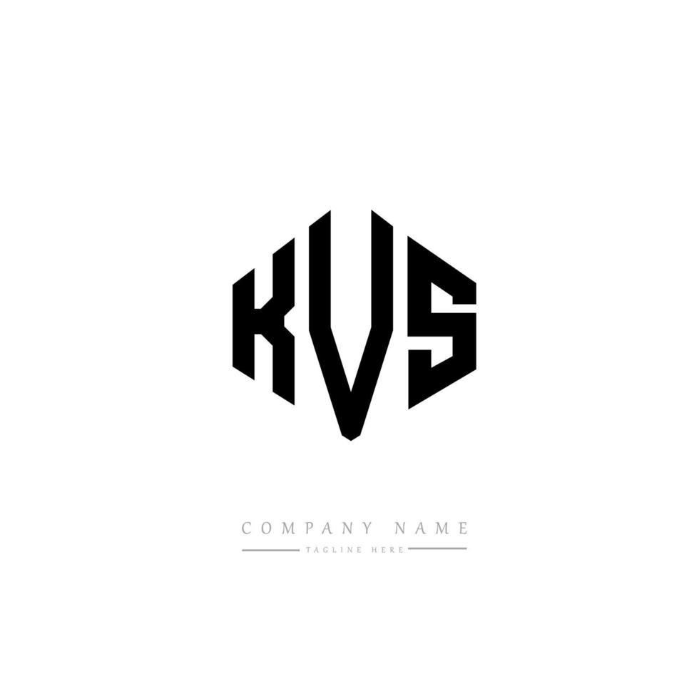 design de logotipo de carta kvs com forma de polígono. kvs polígono e design de logotipo em forma de cubo. modelo de logotipo de vetor hexágono kvs cores brancas e pretas. kvs monograma, logotipo de negócios e imóveis.