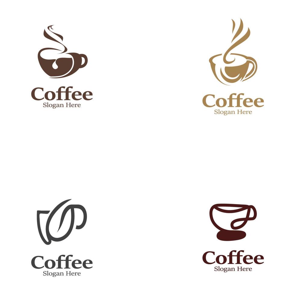 imagem do logotipo do café. ilustração de ideia de design de vetor criativo