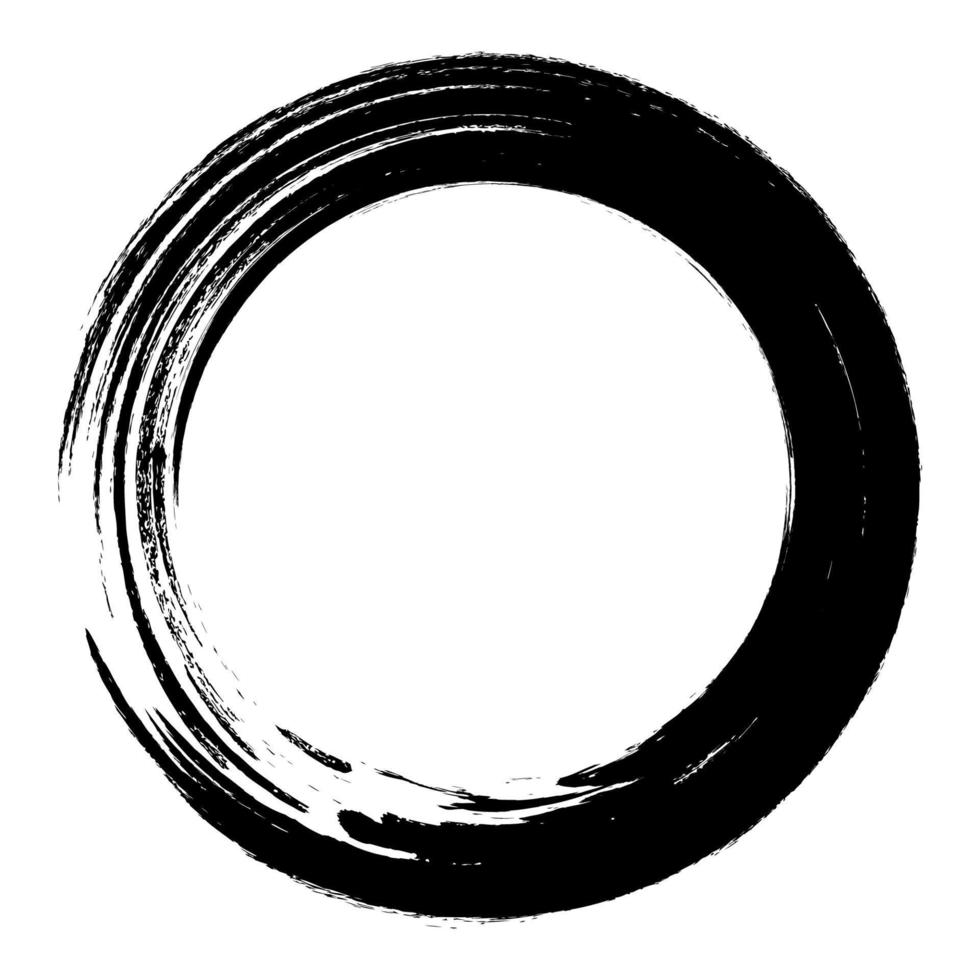 textura de quadro de círculo preto grunge - textura abstrata. círculo abstrato preto. quadro. vetor