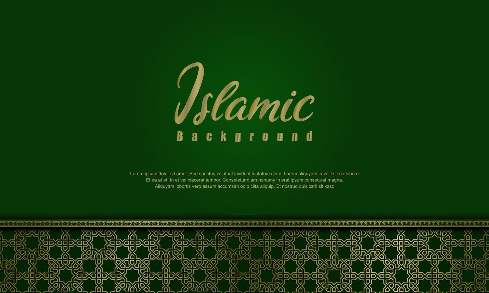 fundo islâmico ornamental de luxo elegante árabe com ornamento decorativo de padrão islâmico vetor