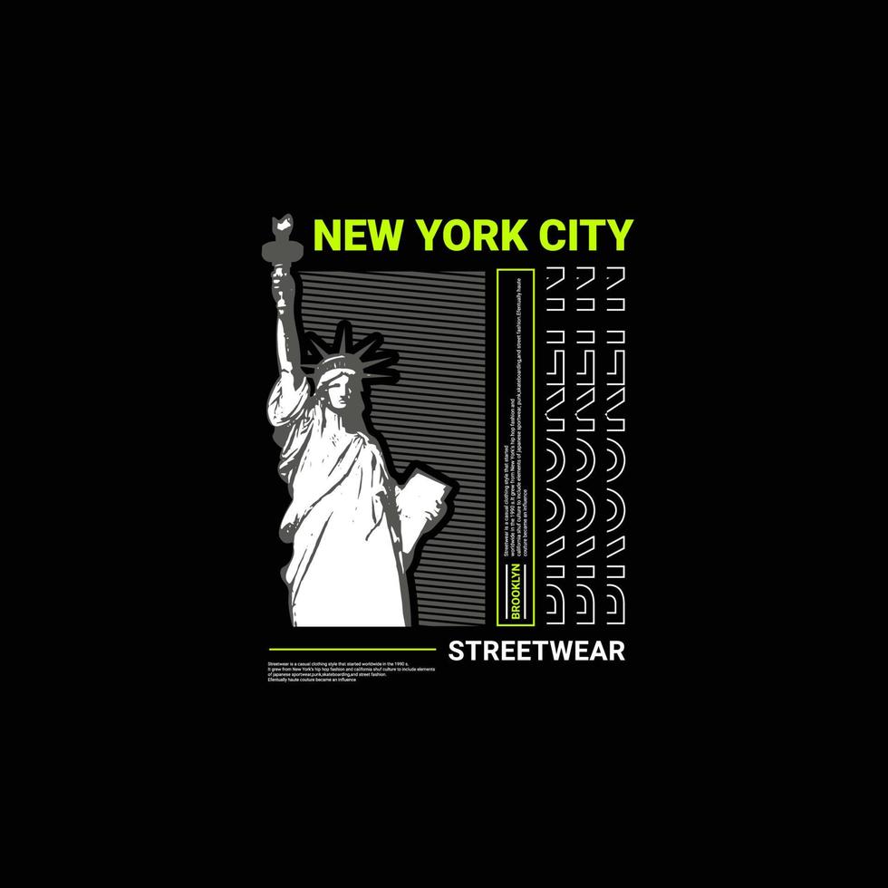 design de escrita da cidade de nova york, adequado para camisetas de impressão de tela, roupas, jaquetas e outros vetor