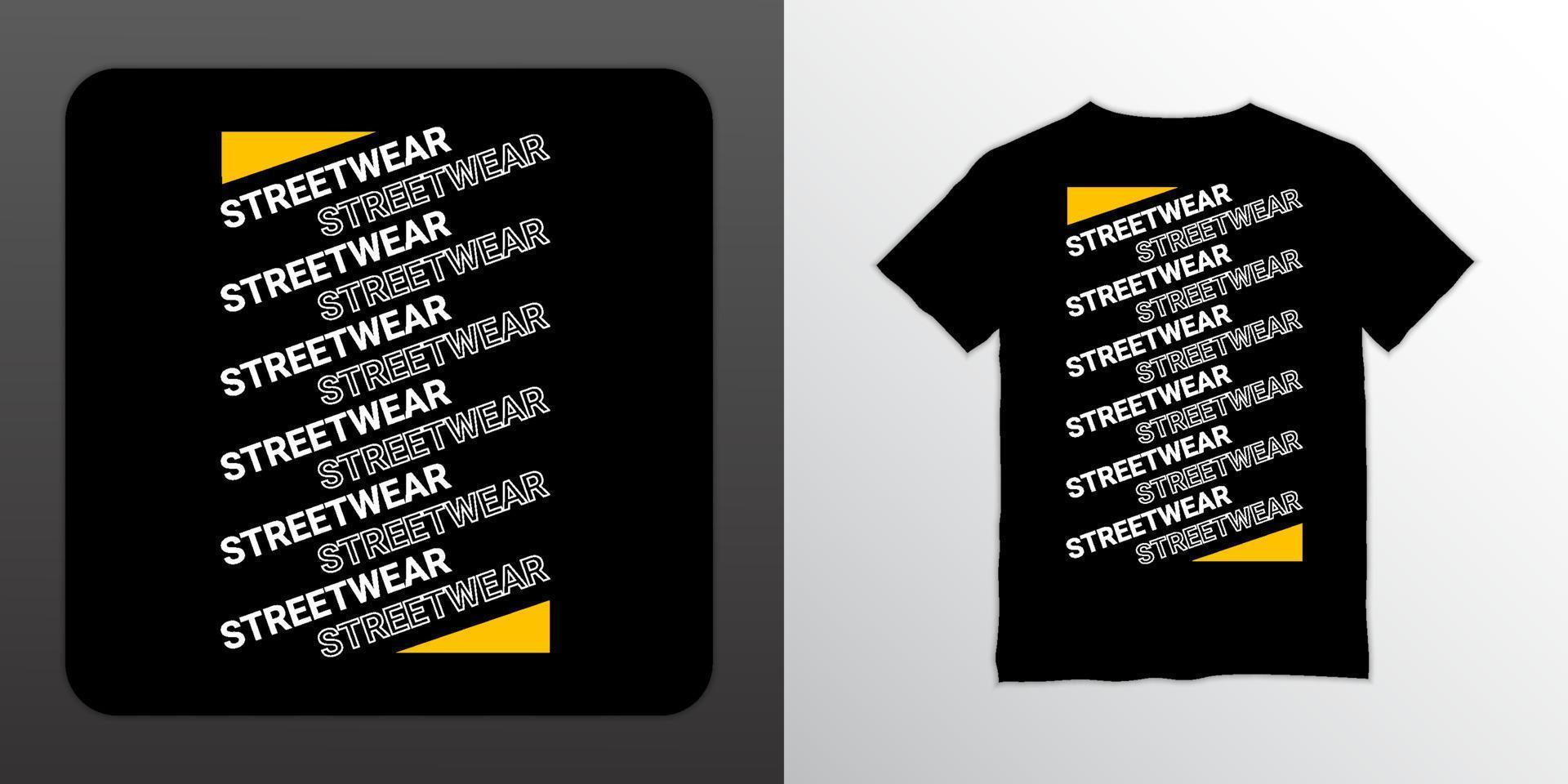 design de camiseta streetwear, adequado para serigrafia, jaquetas e outros vetor