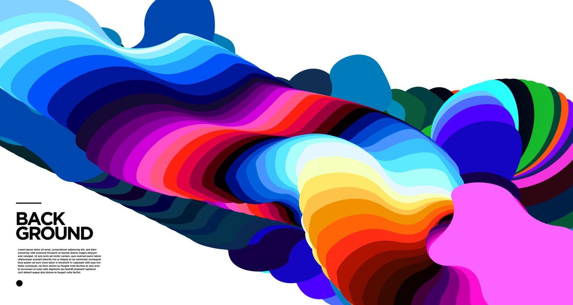 fundo fluido abstrato colorido de vetor para modelo de banner