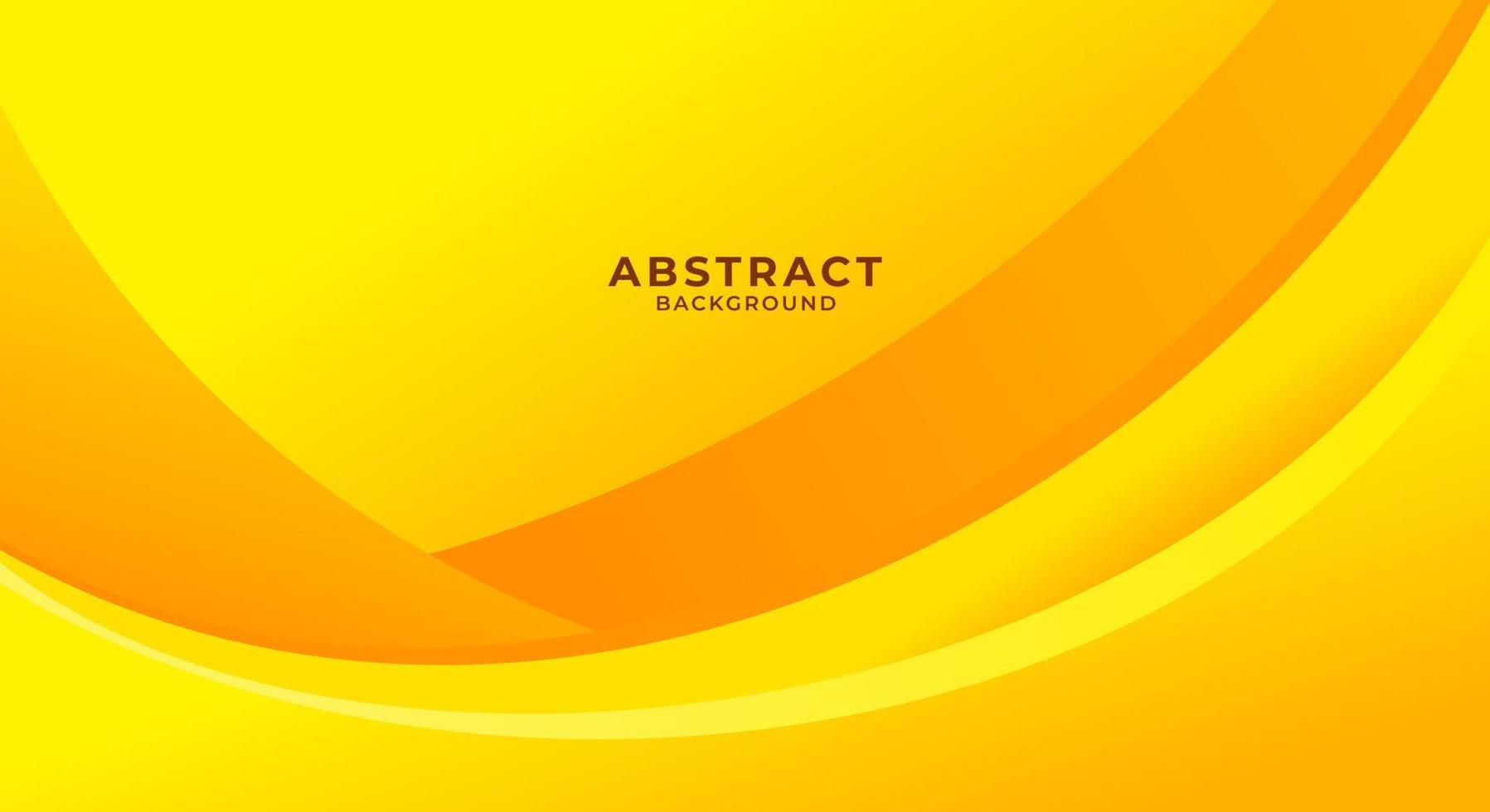 fundo de banner laranja amarelo gradiente de curva abstrata vetor