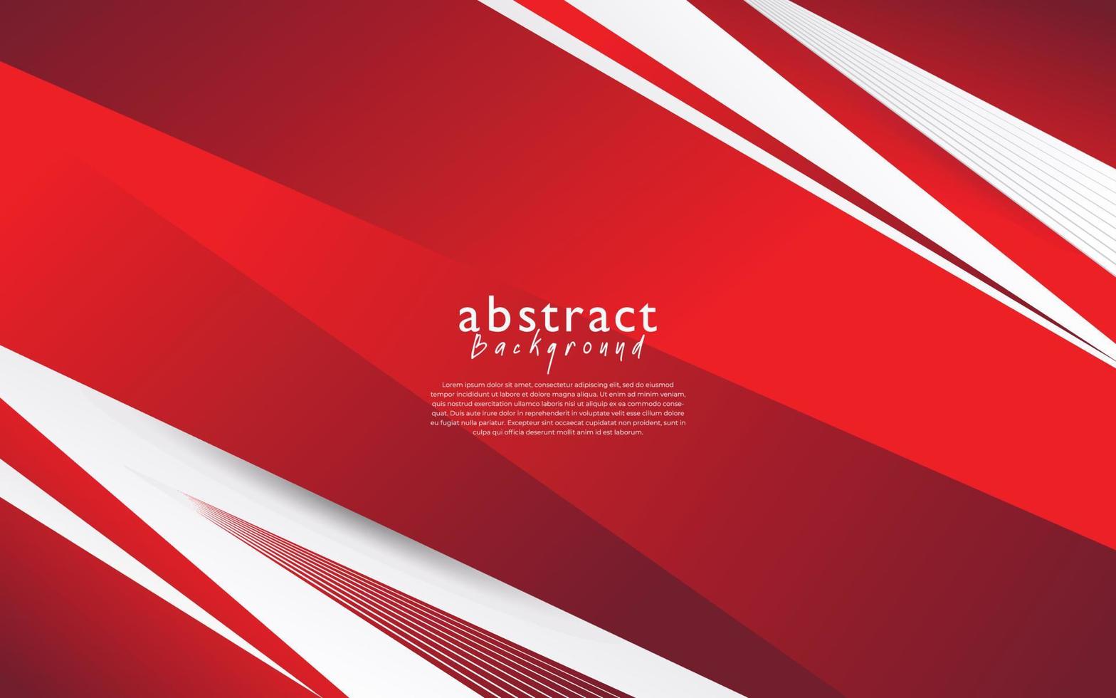 design de fundo abstrato moderno branco vermelho vetor