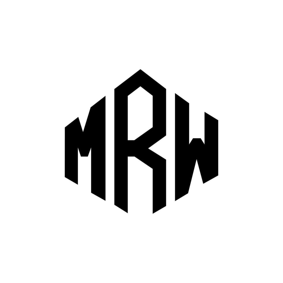 design de logotipo de letra mrw com forma de polígono. mrw polígono e design de logotipo em forma de cubo. modelo de logotipo de vetor hexágono mrw cores brancas e pretas. mrw monograma, logotipo de negócios e imóveis.