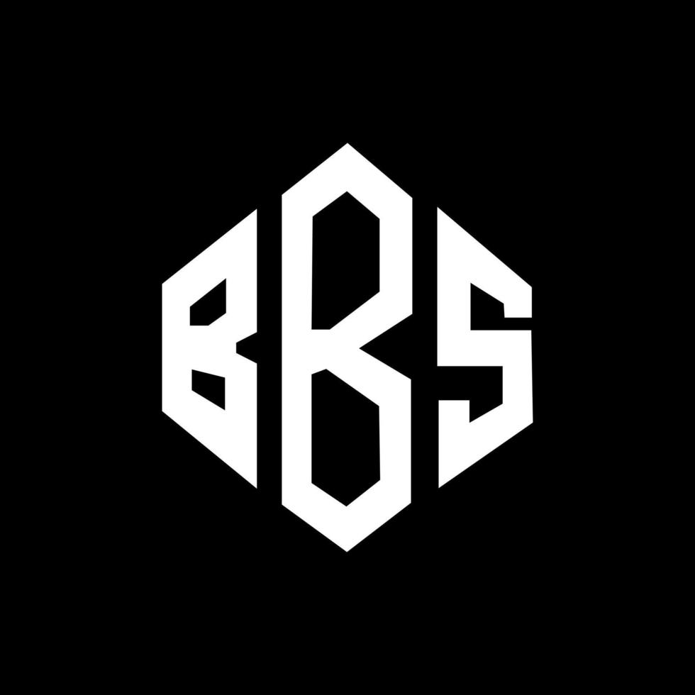 design de logotipo de carta bbs com forma de polígono. bbs polígono e design de logotipo em forma de cubo. modelo de logotipo de vetor hexágono bbs cores brancas e pretas. bbs monograma, logotipo de negócios e imóveis.