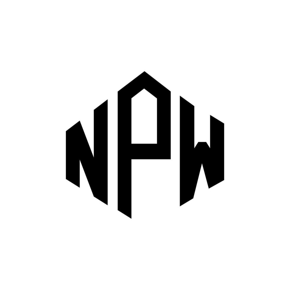 design de logotipo de carta npw com forma de polígono. npw polígono e design de logotipo em forma de cubo. npw hexagon vector logo template cores brancas e pretas. npw monograma, logotipo de negócios e imóveis.