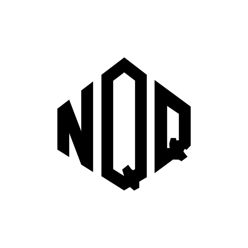 design de logotipo de letra nqq com forma de polígono. nqq polígono e design de logotipo em forma de cubo. nqq modelo de logotipo de vetor hexágono cores brancas e pretas. nqq monograma, logotipo de negócios e imóveis.