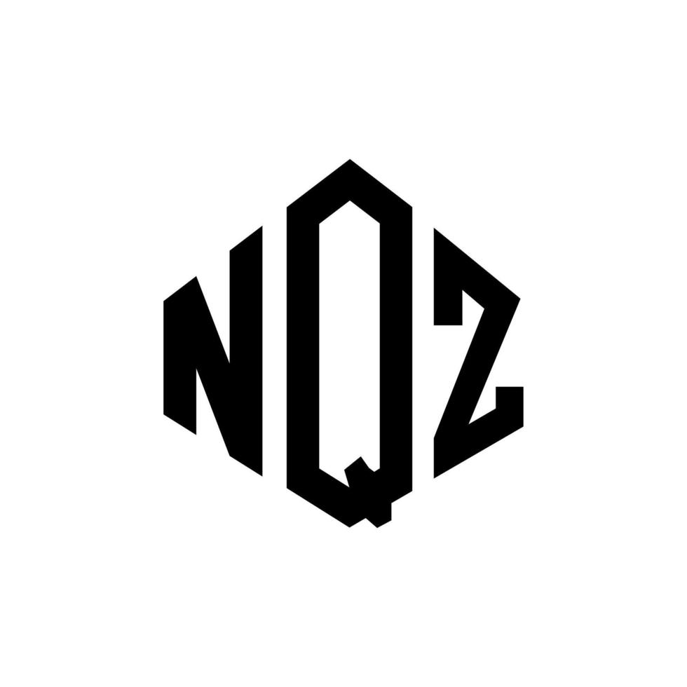 design de logotipo de letra nqz com forma de polígono. nqz polígono e design de logotipo em forma de cubo. modelo de logotipo de vetor hexágono nqz cores brancas e pretas. nqz monograma, logotipo de negócios e imóveis.