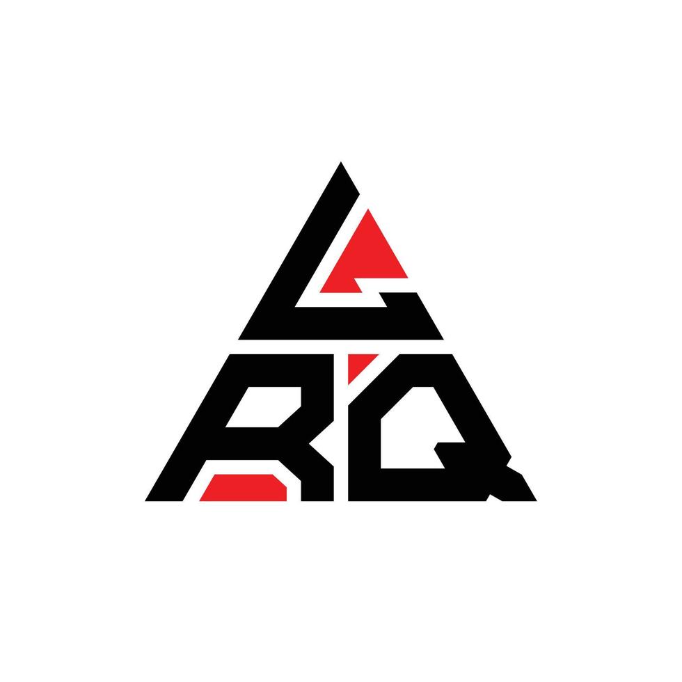 design de logotipo de letra triângulo lrq com forma de triângulo. monograma de design de logotipo de triângulo lrq. modelo de logotipo de vetor de triângulo lrq com cor vermelha. logotipo triangular lrq logotipo simples, elegante e luxuoso.