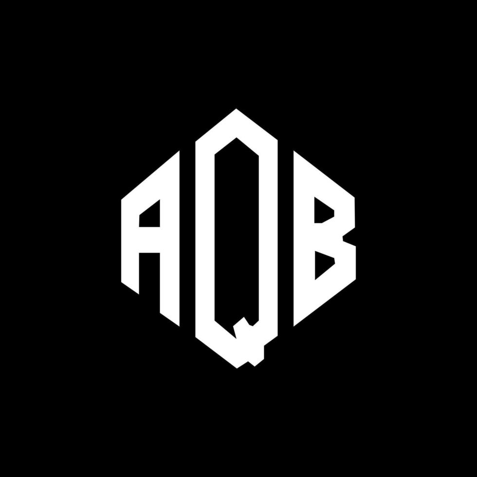 design de logotipo de letra aqb com forma de polígono. polígono aqb e design de logotipo em forma de cubo. modelo de logotipo de vetor hexágono aqb cores brancas e pretas. monograma aqb, logotipo comercial e imobiliário.