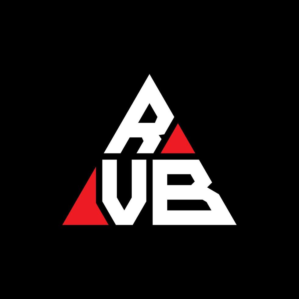 design de logotipo de letra de triângulo rvb com forma de triângulo. monograma de design de logotipo de triângulo rvb. modelo de logotipo de vetor de triângulo rvb com cor vermelha. logotipo triangular rvb logotipo simples, elegante e luxuoso.