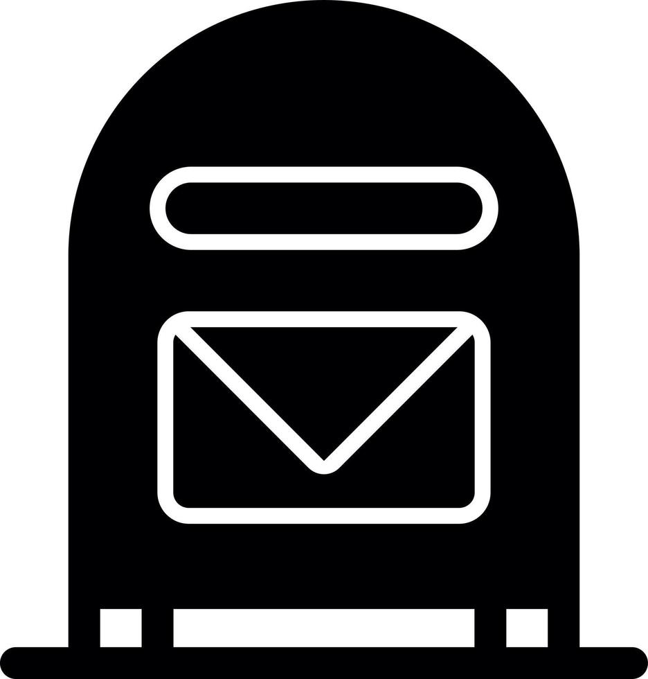 ícone de glifo de caixa de correio vetor