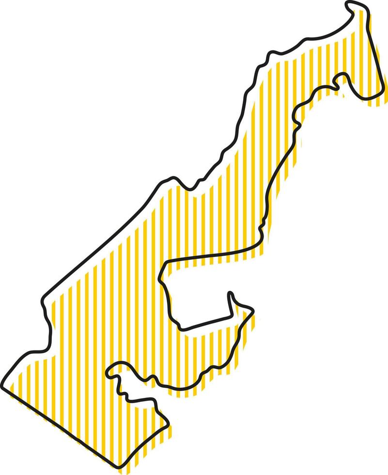 mapa de contorno simples estilizado do ícone de Mônaco. vetor