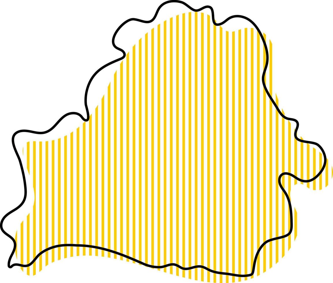 mapa de contorno simples estilizado do ícone da Bielorrússia. vetor