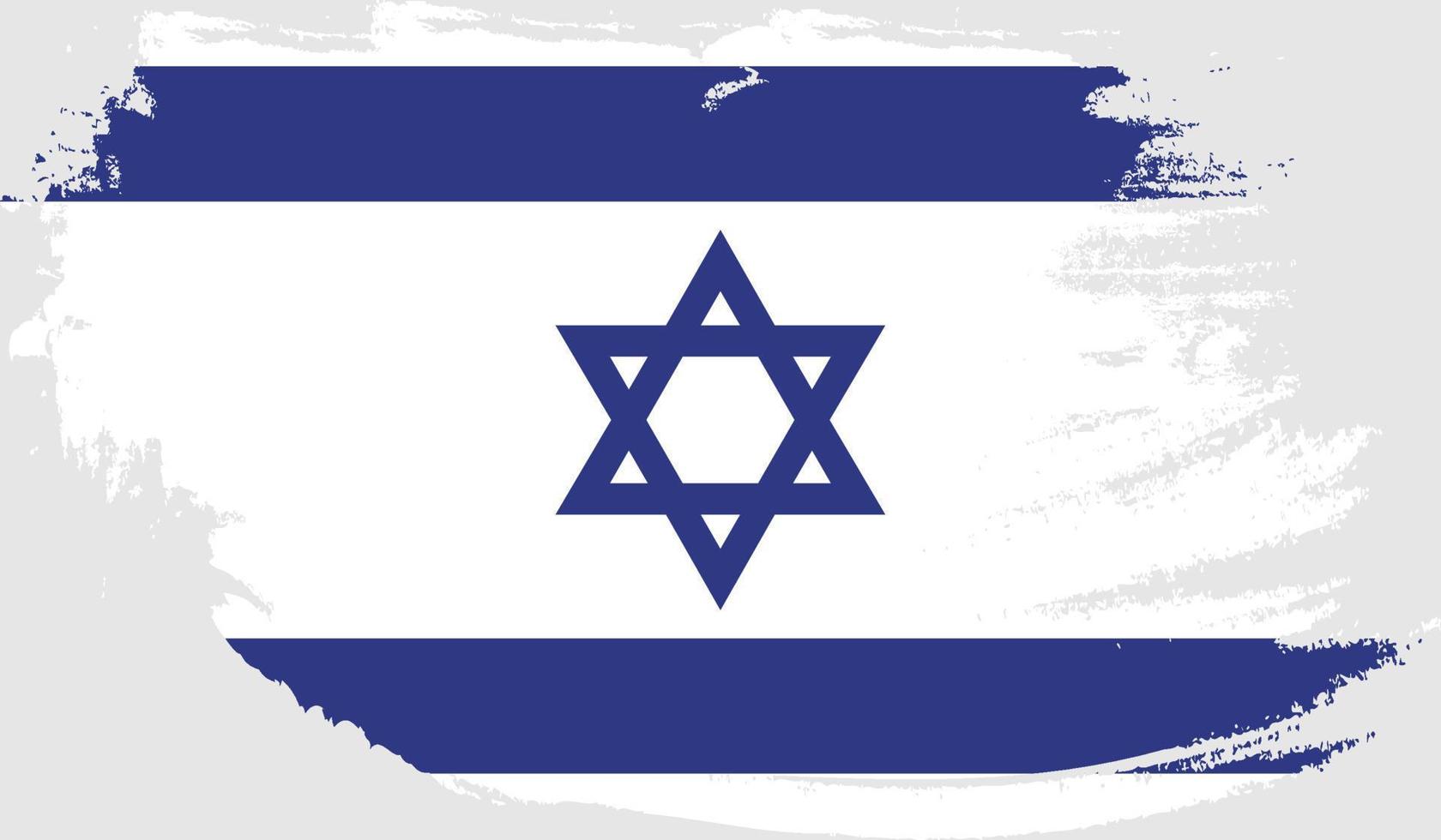 bandeira de israel com textura grunge vetor