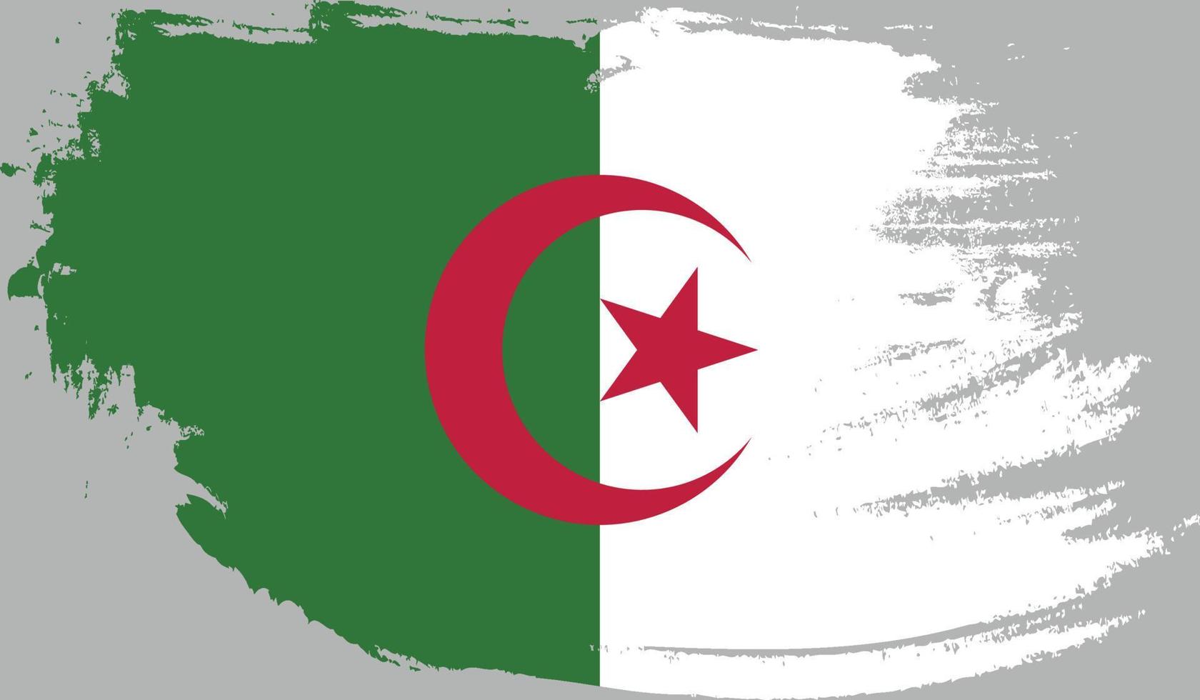 bandeira da argélia com textura grunge vetor