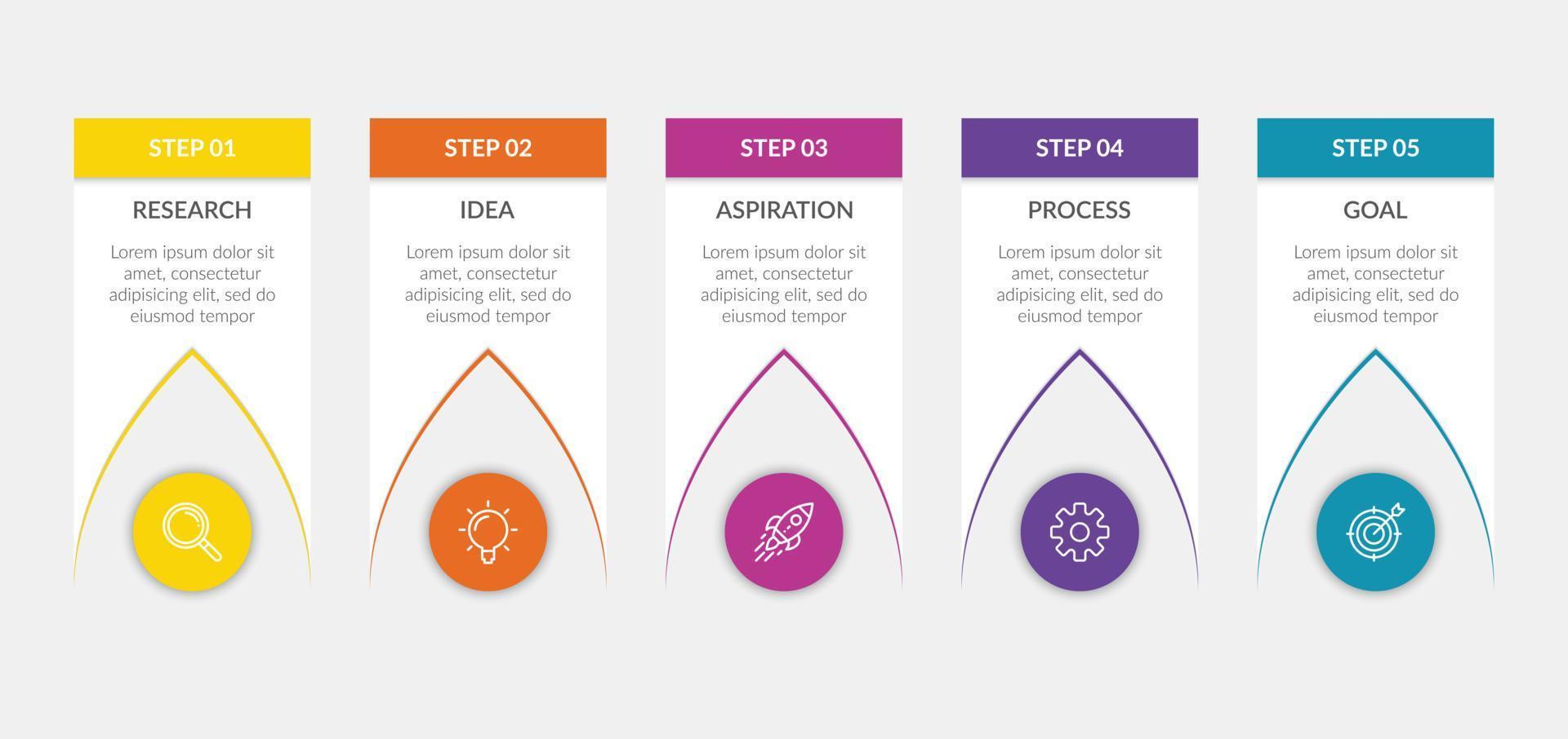 infográfico de negócios. modelo de elementos infográficos. ilustração vetorial. elementos abstratos do gráfico. simples. moderno. diagrama com etapas, opções, peças ou processo. conceito criativo para infográfico. vetor