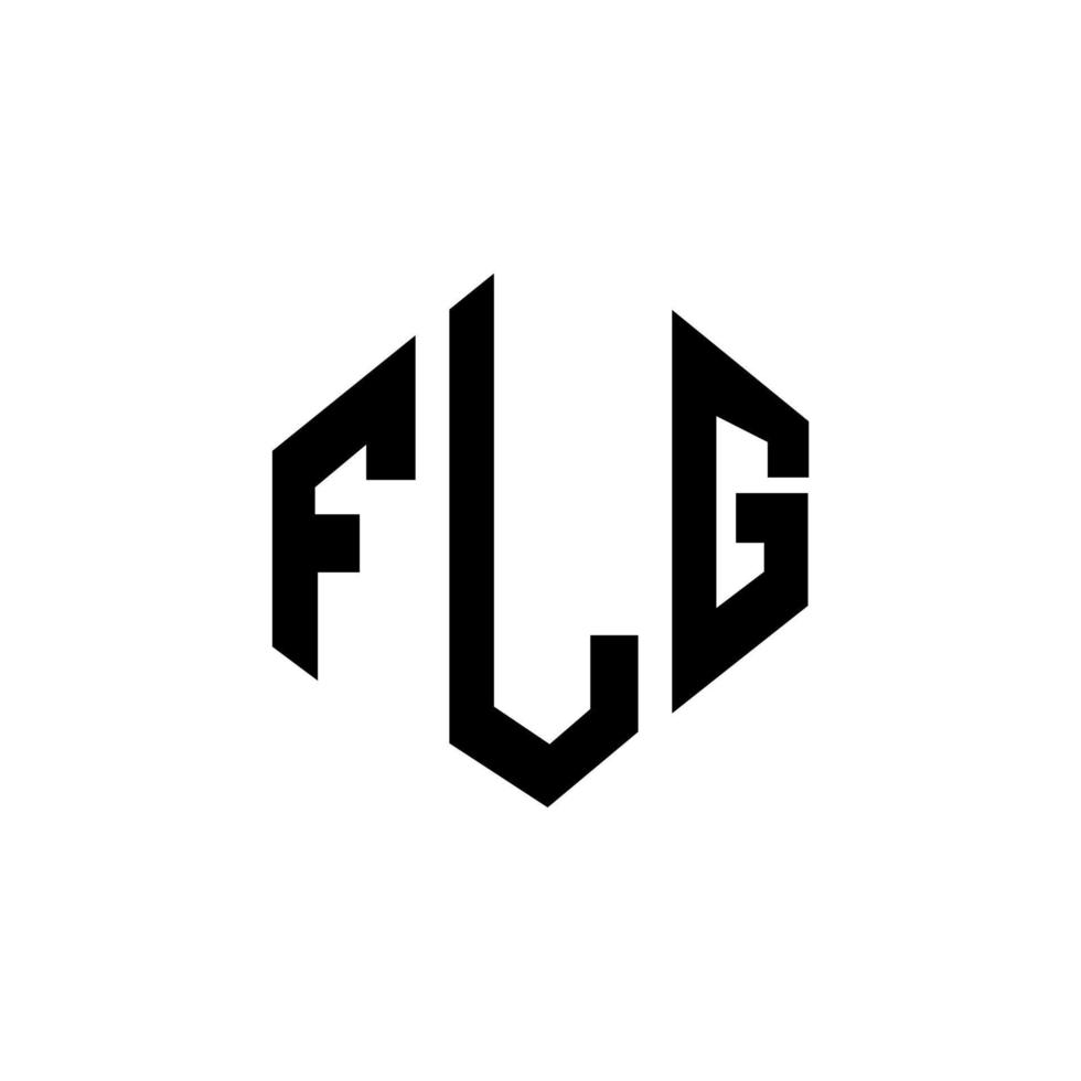 design de logotipo de carta flg com forma de polígono. flg polígono e design de logotipo em forma de cubo. flg modelo de logotipo de vetor hexágono cores brancas e pretas. flg monograma, logotipo de negócios e imóveis.