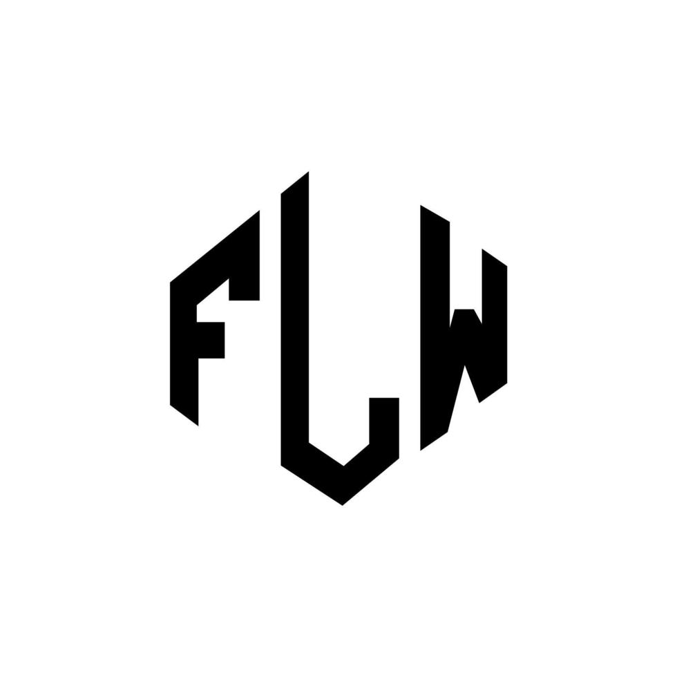 design de logotipo de carta flw com forma de polígono. flw polígono e design de logotipo em forma de cubo. flw hexagon vector logo template cores brancas e pretas. flw monograma, logotipo de negócios e imóveis.