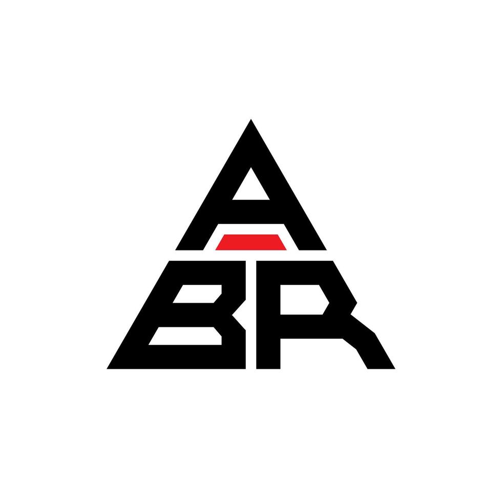 design de logotipo de letra triângulo abr com forma de triângulo. monograma de design de logotipo de triângulo abr. modelo de logotipo de vetor de triângulo abr com cor vermelha. logotipo abr triangular logotipo simples, elegante e luxuoso.